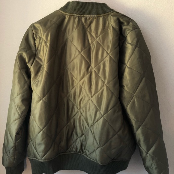 Olive Green Bomber Jacket - Picture 3 of 3